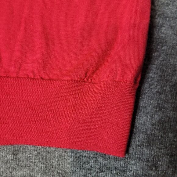 Brooks Brothers Mens Sweater Size XL 100% Supima Cotton V-Neck Red Pullover - Picture 6 of 12